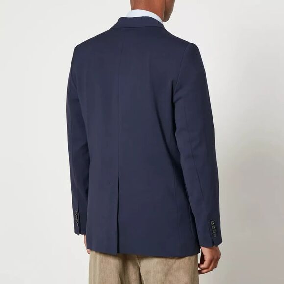 AMI Alexandre Mattiussi Mens Blazer Size 52 Navy Two Button Jacket $1100 - Picture 2 of 12